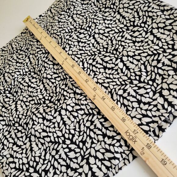 4P LOFT COTTON LINED BLACK & WHITE ZIP SKIRT 4 PETITE - Picture 4 of 11